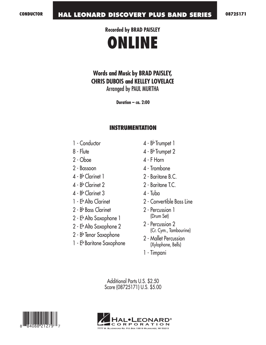 Online - Full Score Online - Full Score Concert Band scores gallery preview page 1