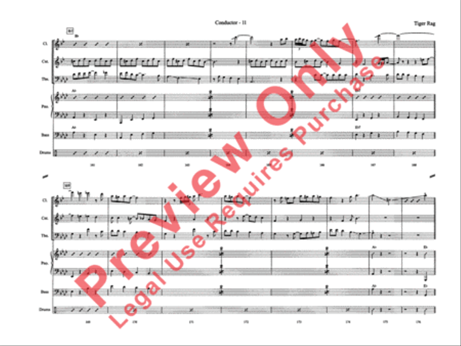 Tiger Rag (Hold That Tiger) Jazz Ensemble scores gallery preview page 17