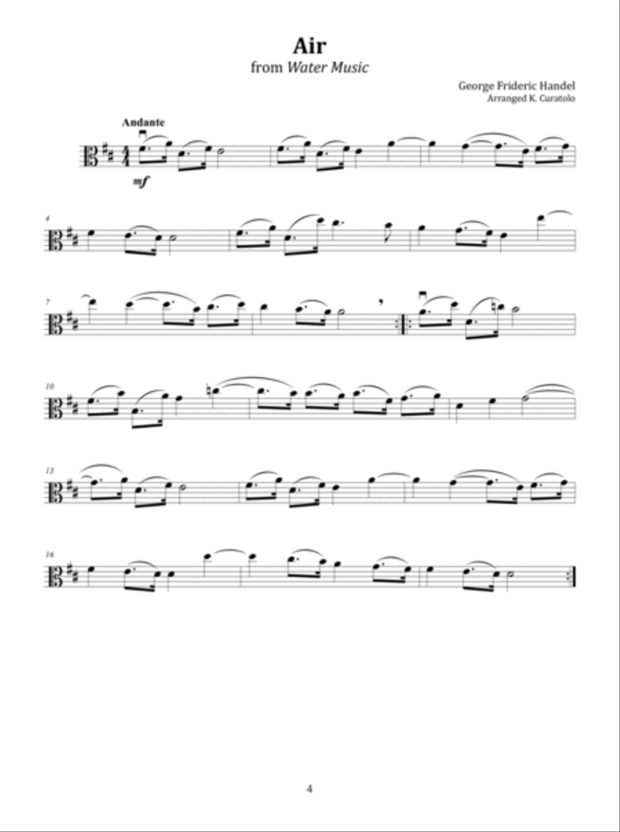 Wedding Music for Solo Viola Viola Solo scores gallery preview page 5