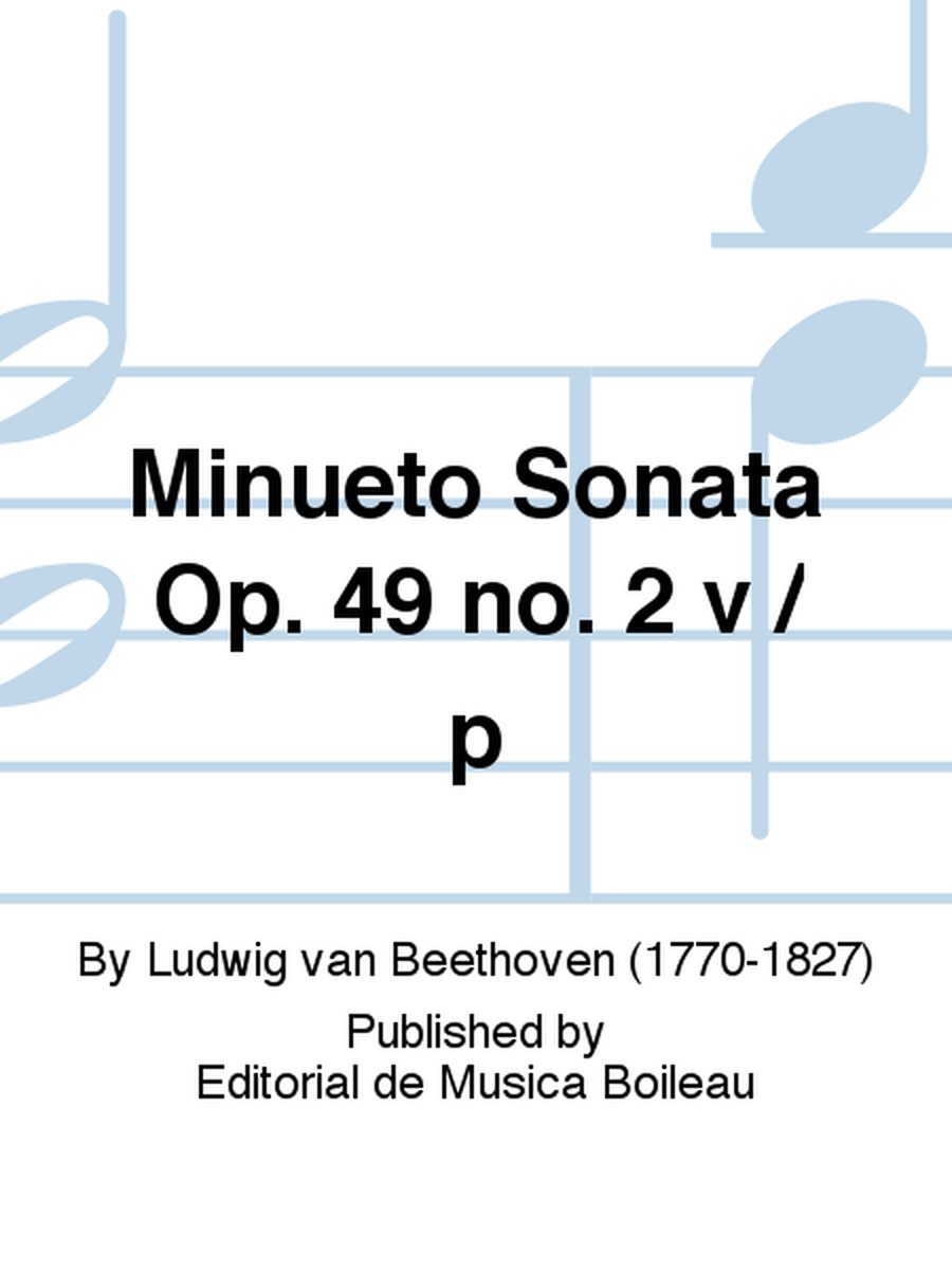 Minueto Sonata Op. 49 no. 2 v / p