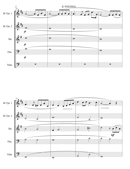 Theme from "Il Postino", L. Bacalov - Brass Quintet