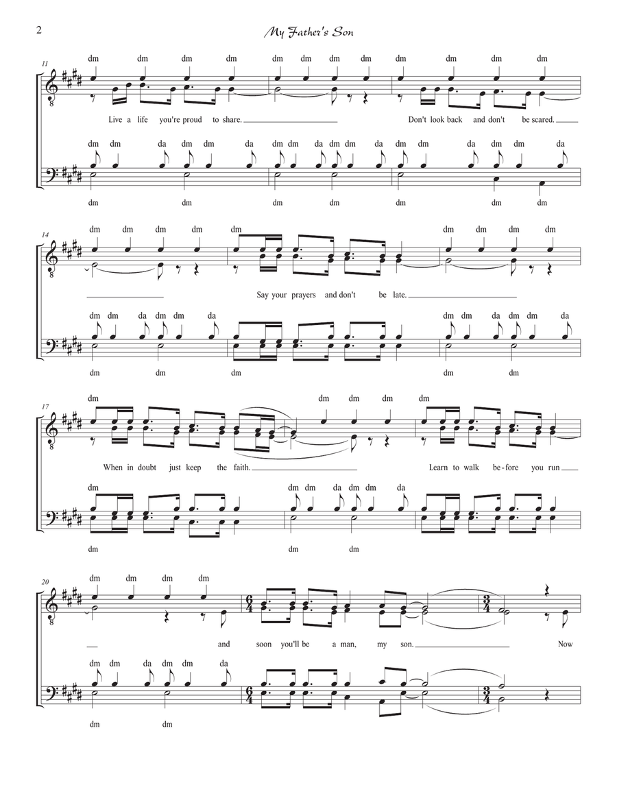 My Father's Son My Father's Son TTBB scores gallery preview page 2