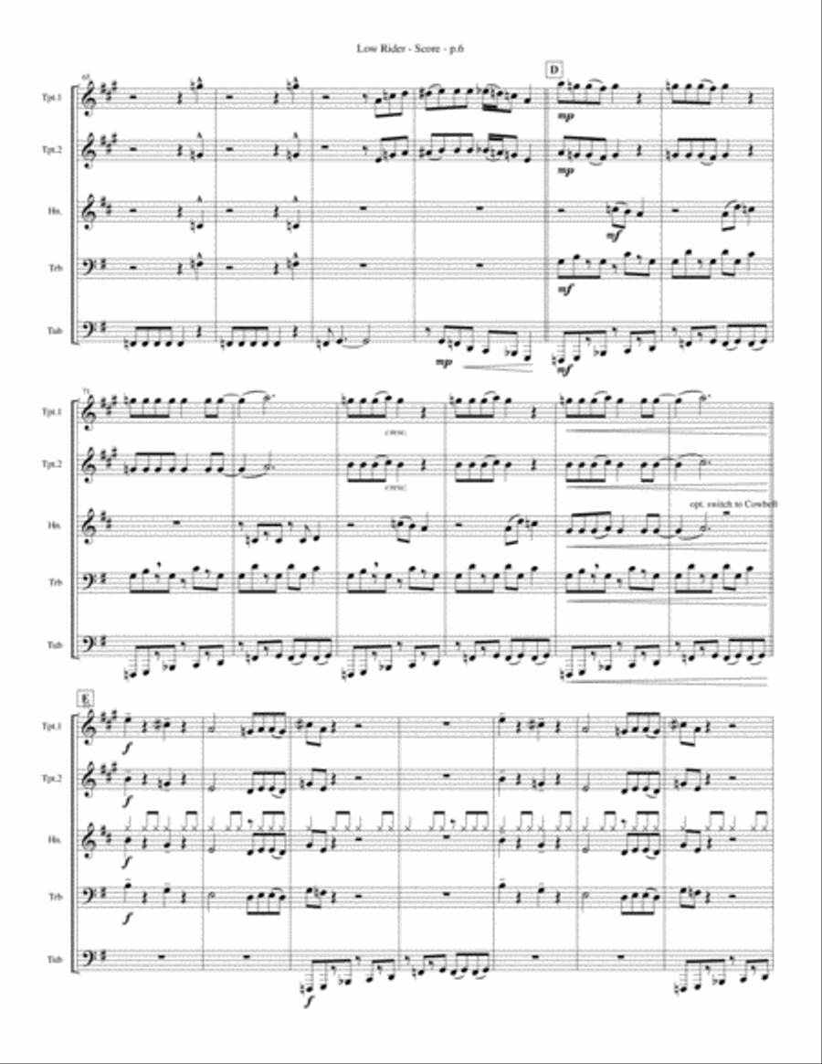 Low Rider Brass Ensemble scores gallery preview page 6