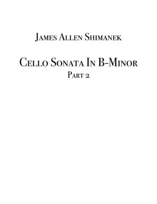Cello Sonata In B-Minor Part 2