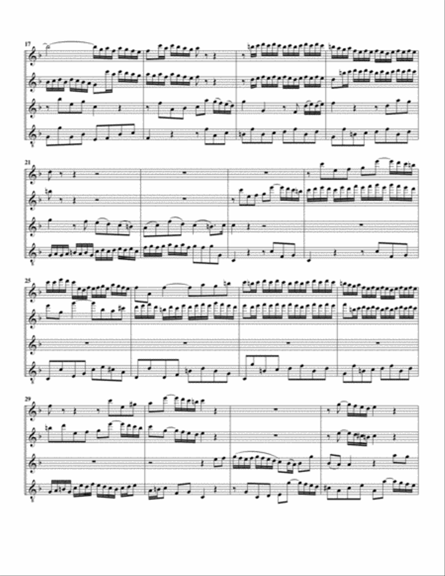 Herr, was du willst soll mir gefallen from cantata BWV 156 (arrangement for 4 recorders) Recorder scores gallery preview page 2