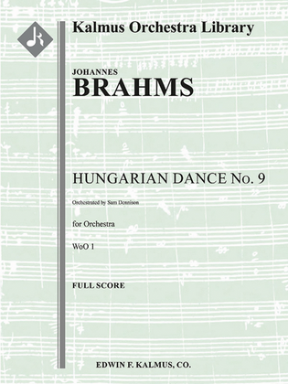 Hungarian Dance No. 9, , WoO 1