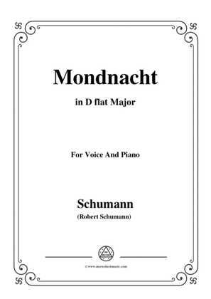 Schumann-Mondnacht,in D flat Major,for Voice and Piano