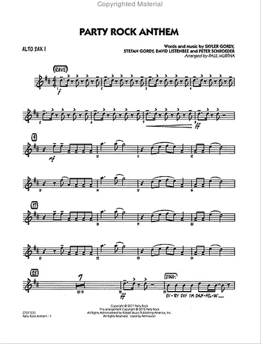 Party Rock Anthem Jazz Ensemble scores gallery preview page 4
