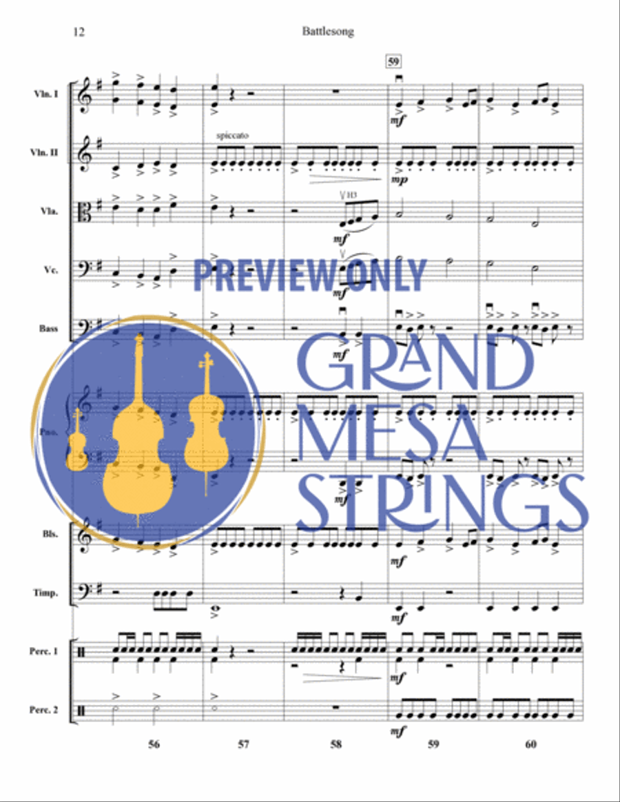 Battlesong String Orchestra scores gallery preview page 13