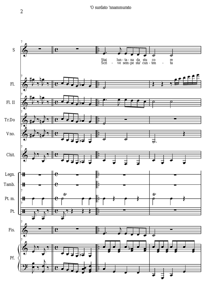 'O surdato 'nnammurato Large Ensemble scores gallery preview page 2