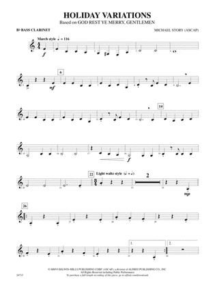 Holiday Variations (Based on "God Rest Ye Merry, Gentlemen"): B-flat Bass Clarinet