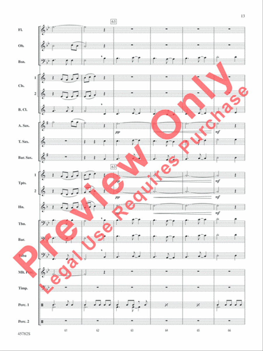 Gabriel's Message Concert Band scores gallery preview page 14