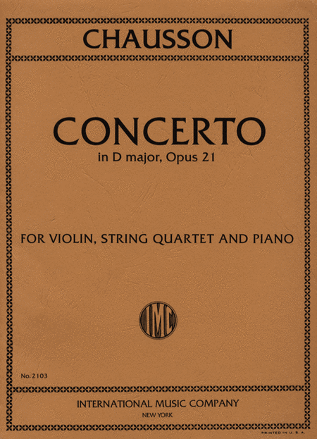 Concerto in D major, Op. 21 for Violin, Piano & String Quartet