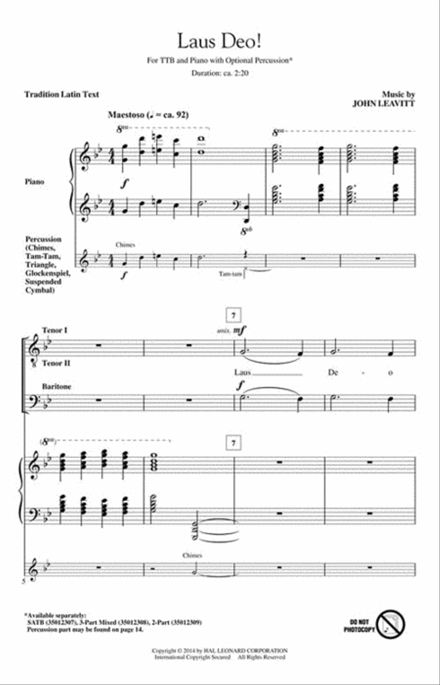 Laus Deo! Laus Deo! TTB scores gallery preview page 3