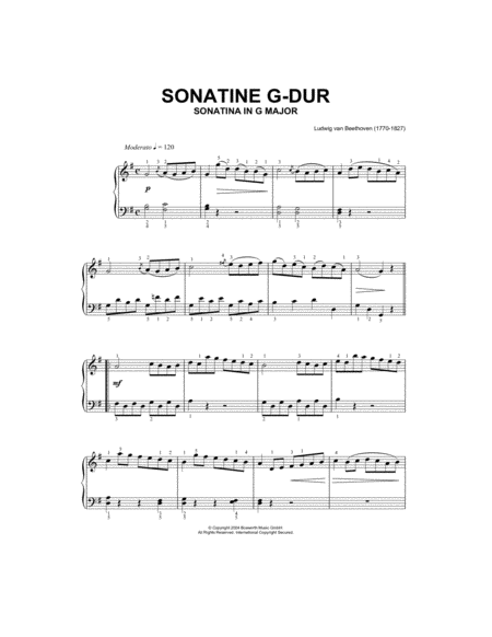 Sonatina In G Major (First Movement)