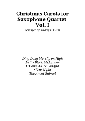 Book cover for Christmas Carol Selection vol. 1 for AATB Saxophone quartet