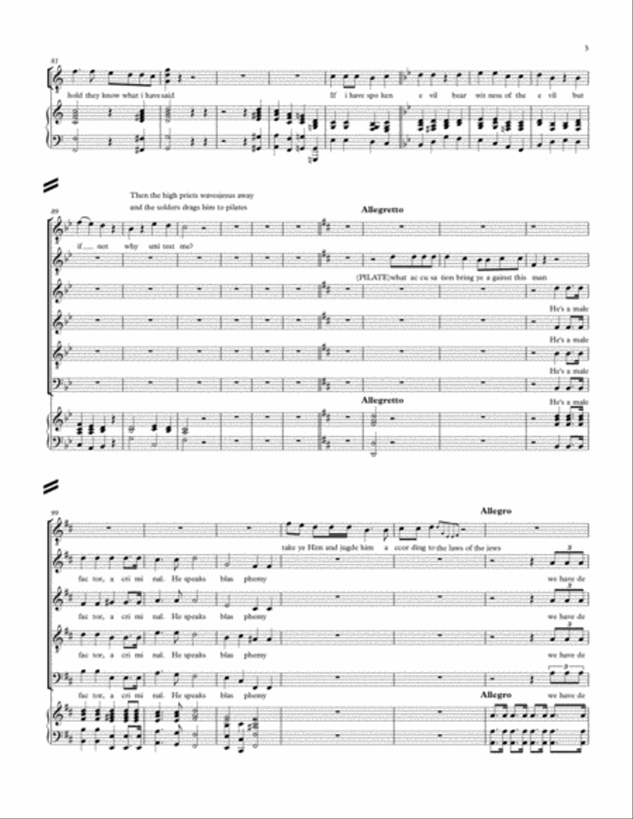 The death and Resurrection opera book part 1 4-Part scores gallery preview page 3