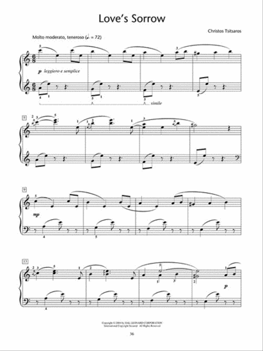 Songs Without Words - Nine Character Pieces for Piano Solo Piano Method scores gallery preview page 7