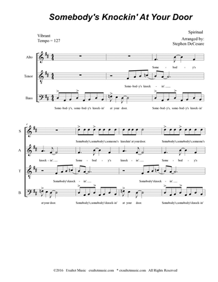 Somebody's Knockin' At Your Door (SATB)