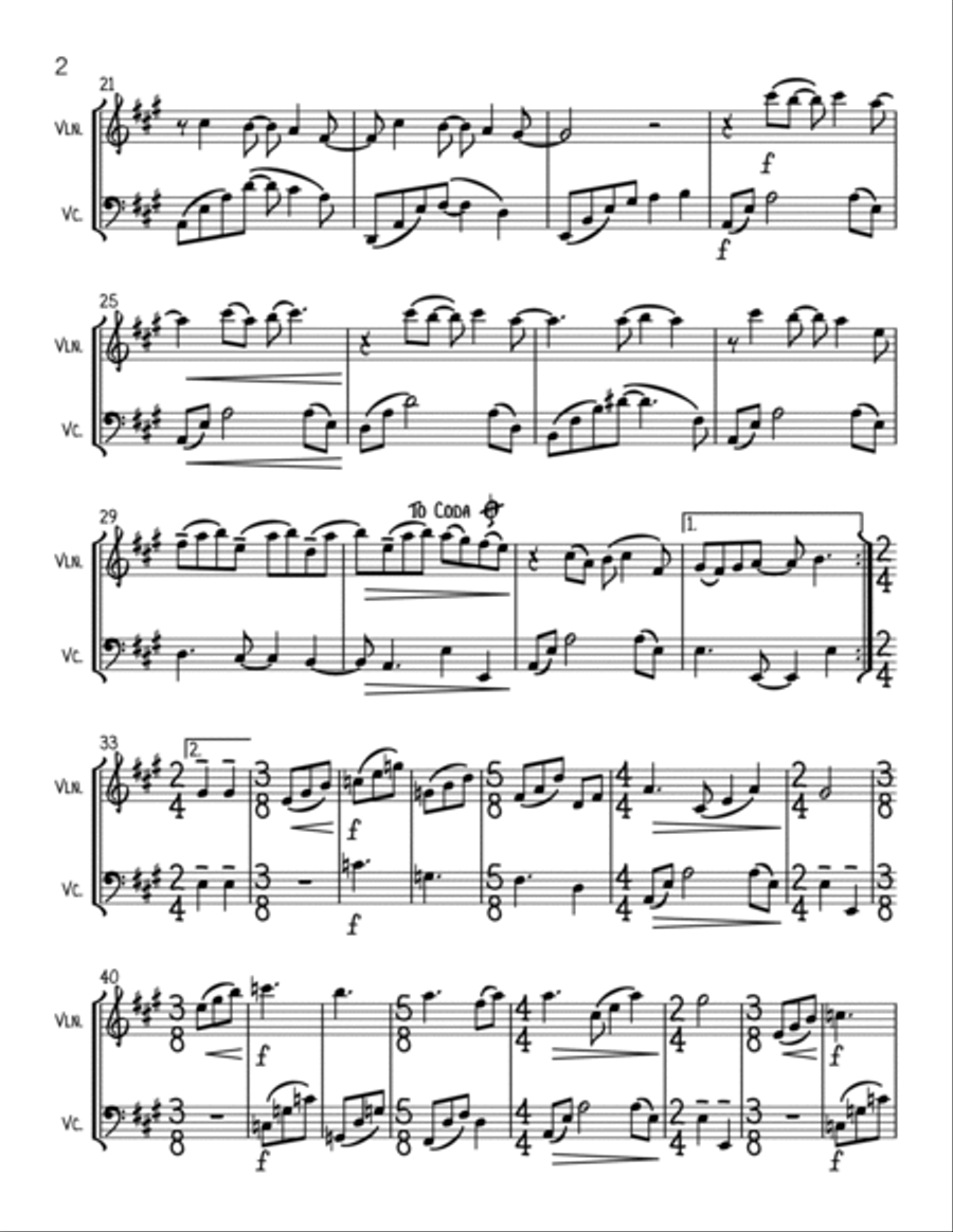 Here Comes The Sun String Duet scores gallery preview page 2