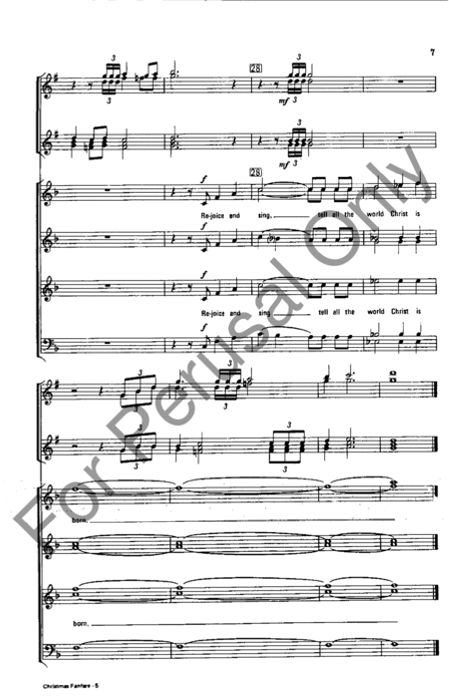 Christmas Fanfare 4-Part scores gallery preview page 6