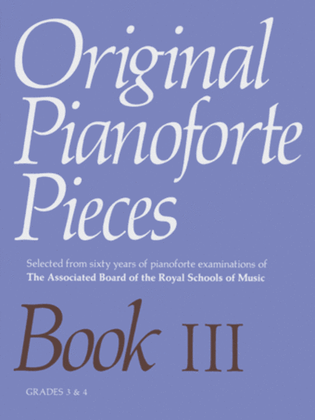 Book cover for Original Pianoforte Pieces, Book III