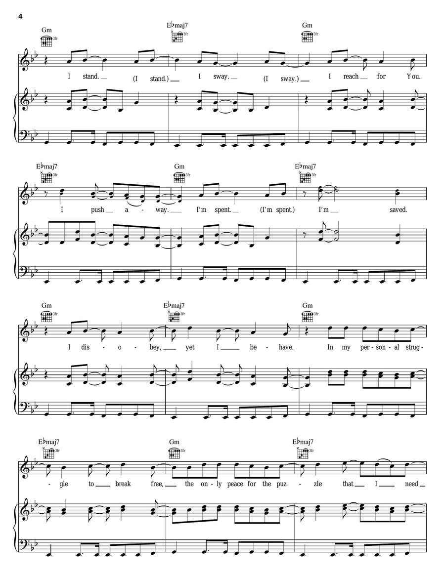 A Maze Of Grace A Maze Of Grace Piano, Vocal, Guitar scores gallery preview page 4