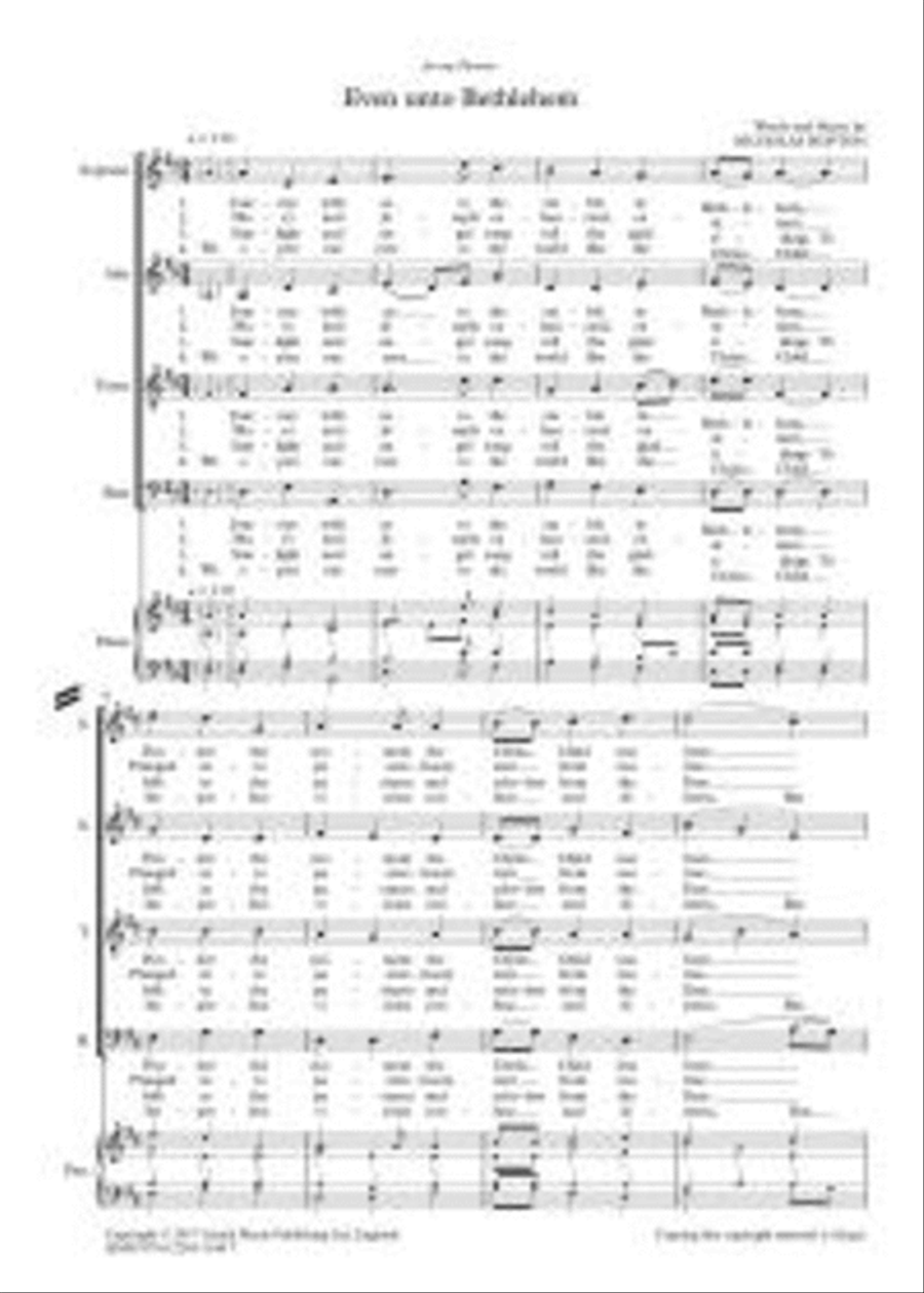 Even unto Bethlehem 4-Part scores gallery preview page 1