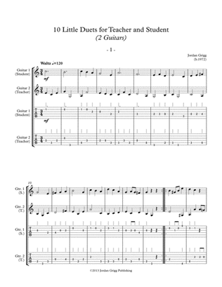 Book cover for 10 Little Duets for Teacher and Student (2 Guitars)