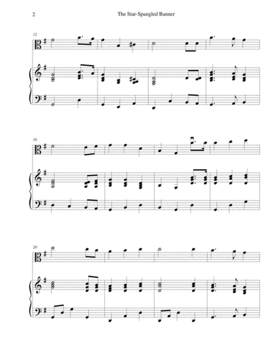 The Star-Spangled Banner - for viola and piano image number null