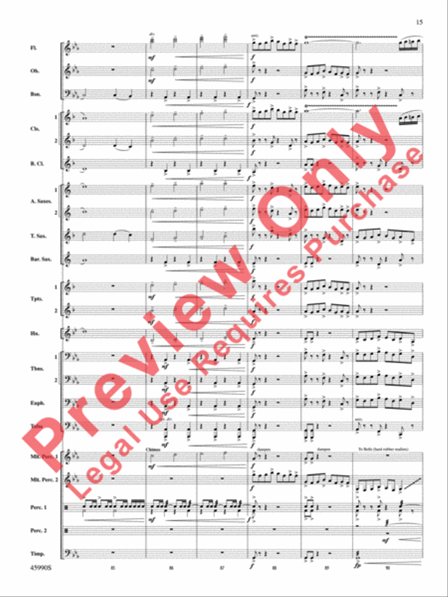 The Lost Temple Concert Band scores gallery preview page 16