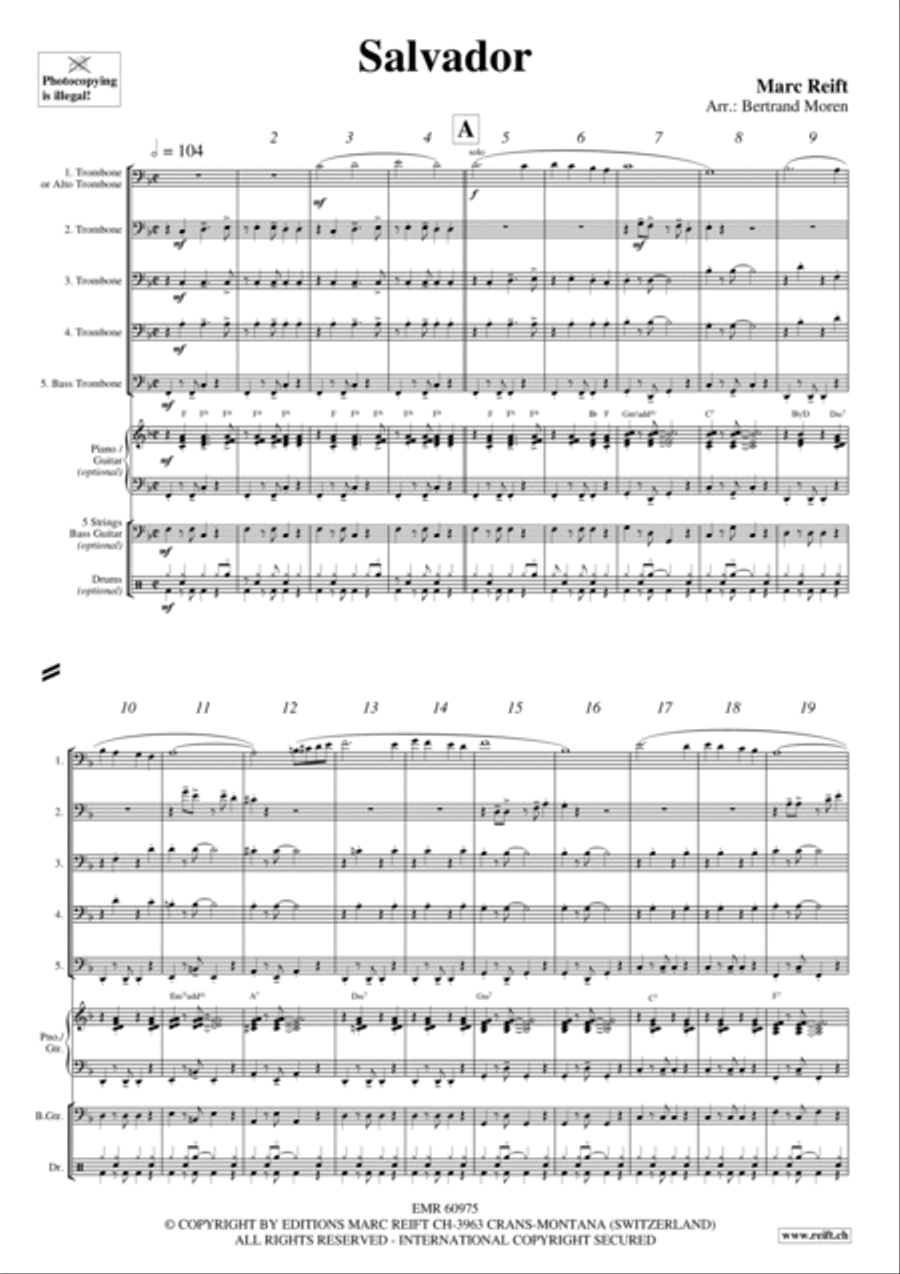 Salvador Trombone scores gallery preview page 3