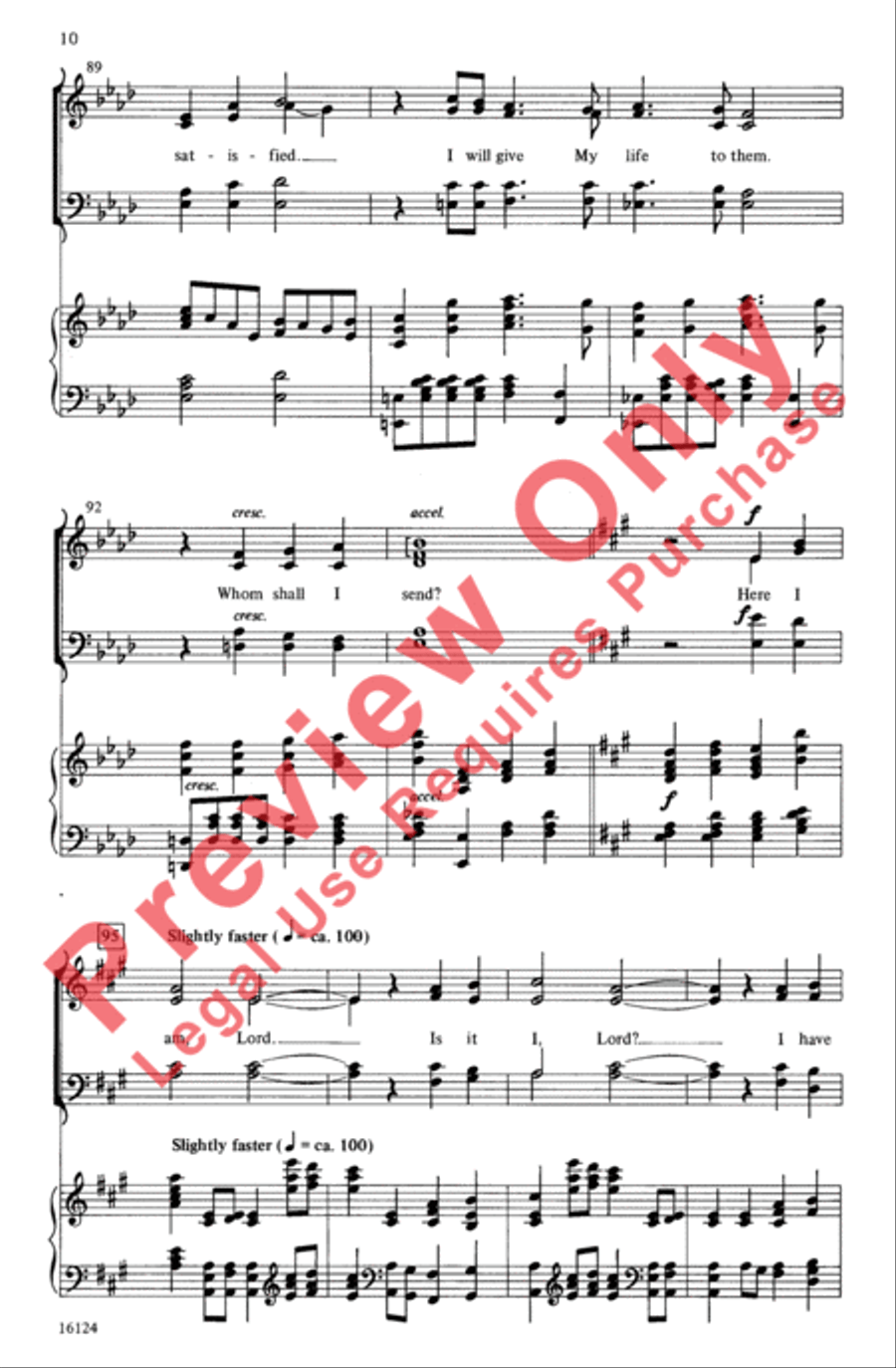 Here I Am, Lord 4-Part scores gallery preview page 10