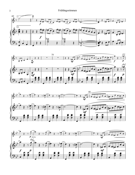 Frühlingsstimmen / Voices of Spring for violin and piano image number null