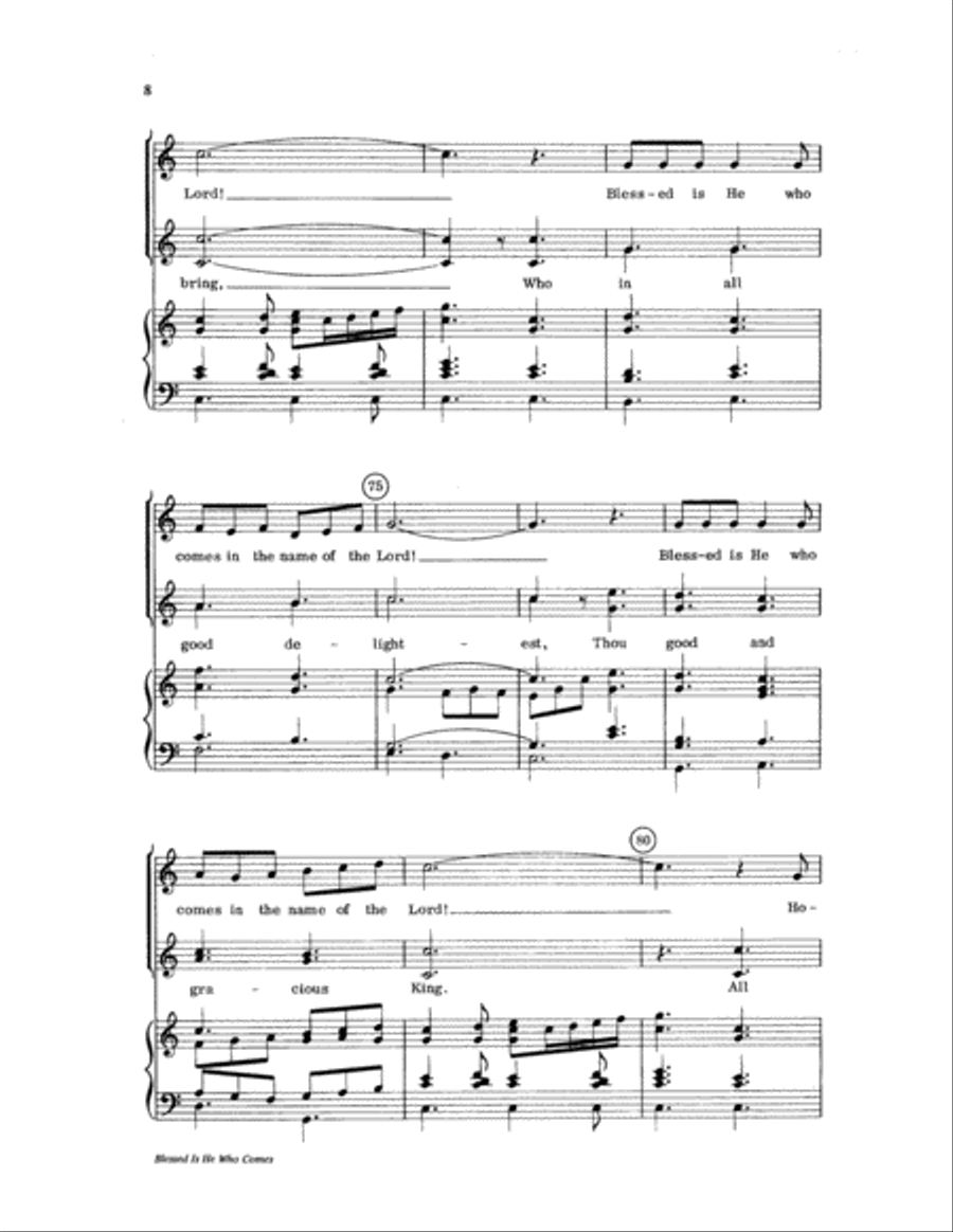 Blessed Is He Who Comes Choir scores gallery preview page 8