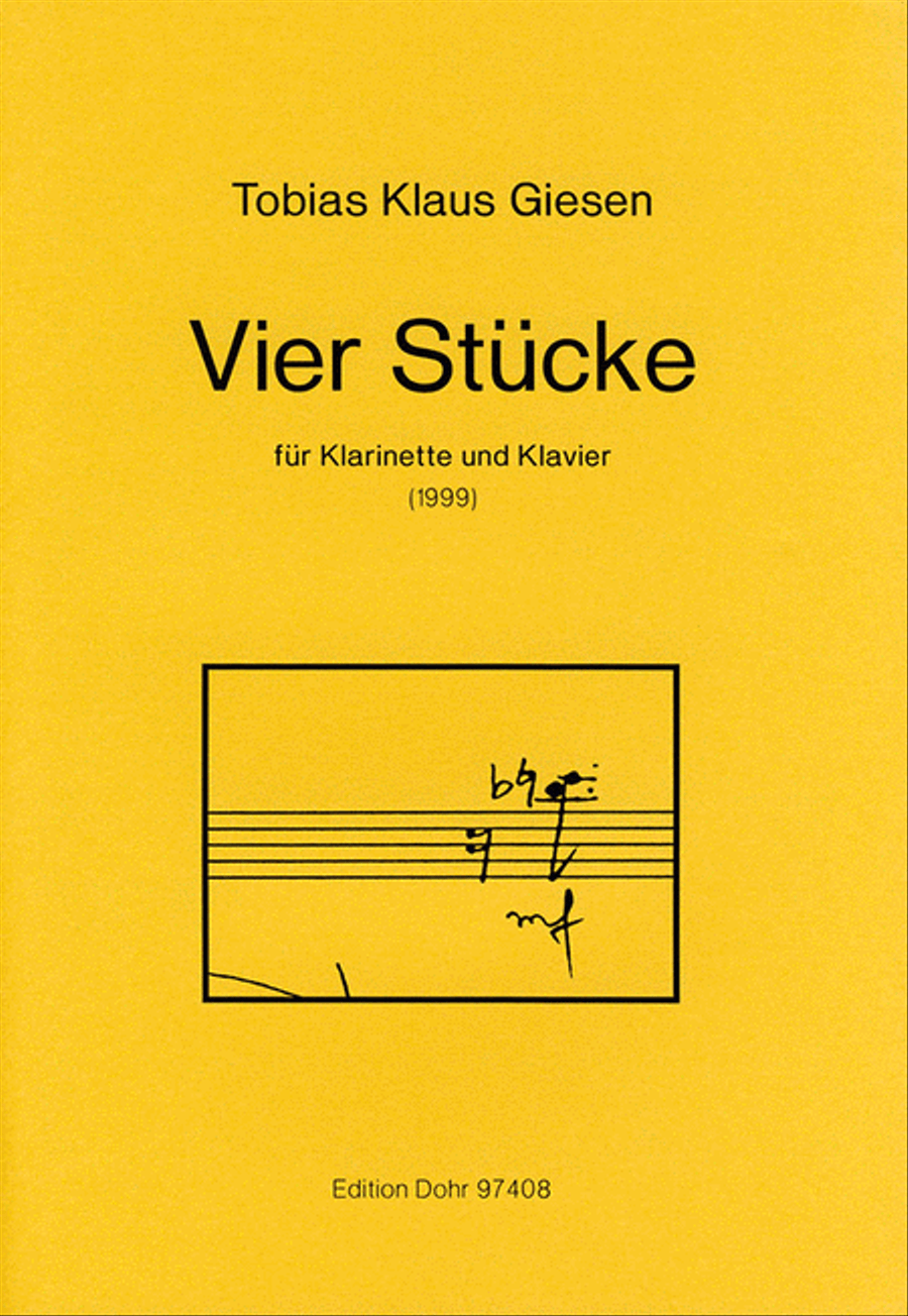 Vier Stücke für Klarinette und Klavier (1999) Clarinet scores gallery preview page 1