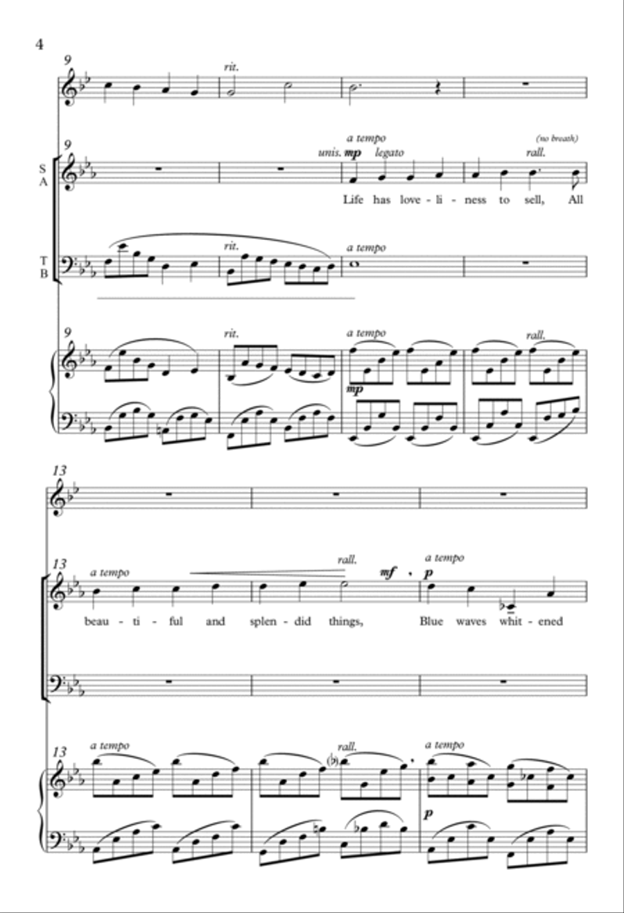 Life Has Loveliness To Sell 4-Part scores gallery preview page 3