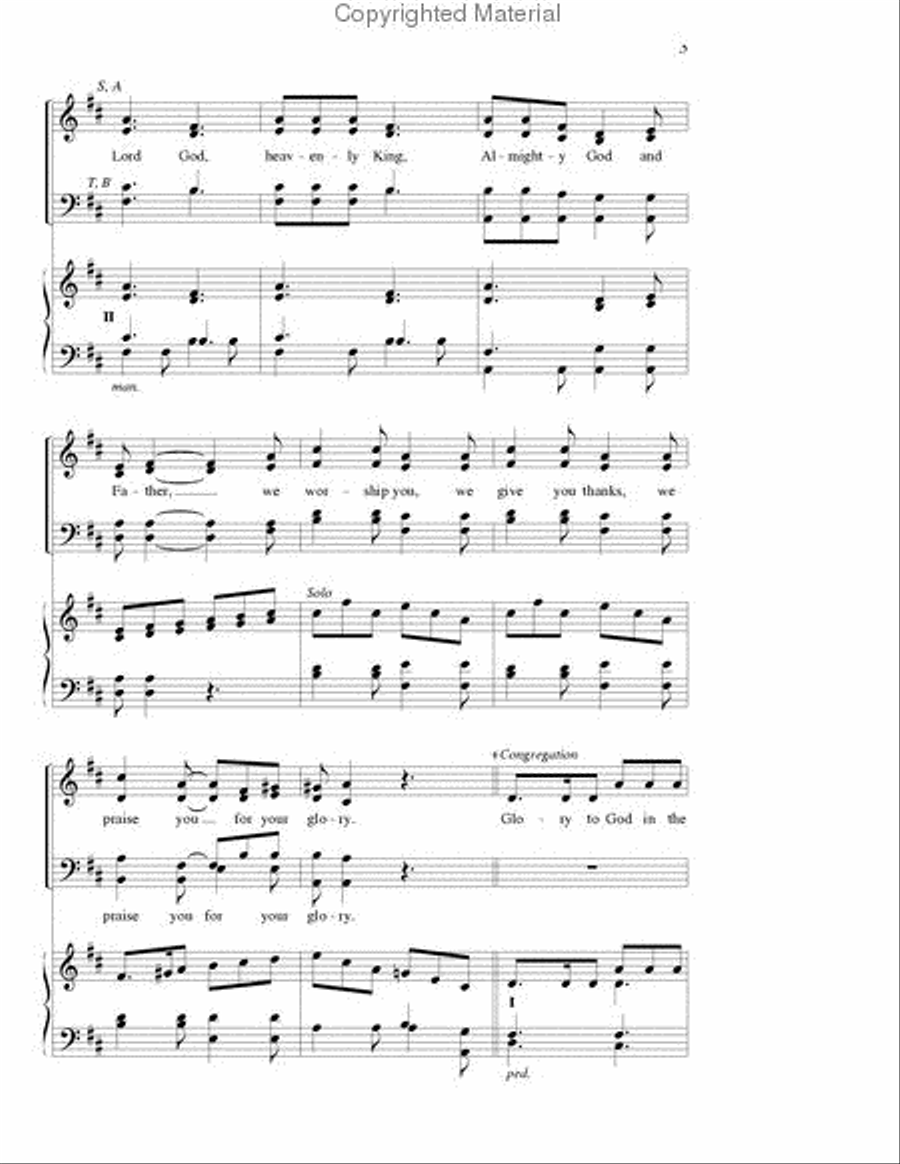 Glory to God in the Highest 4-Part scores gallery preview page 3