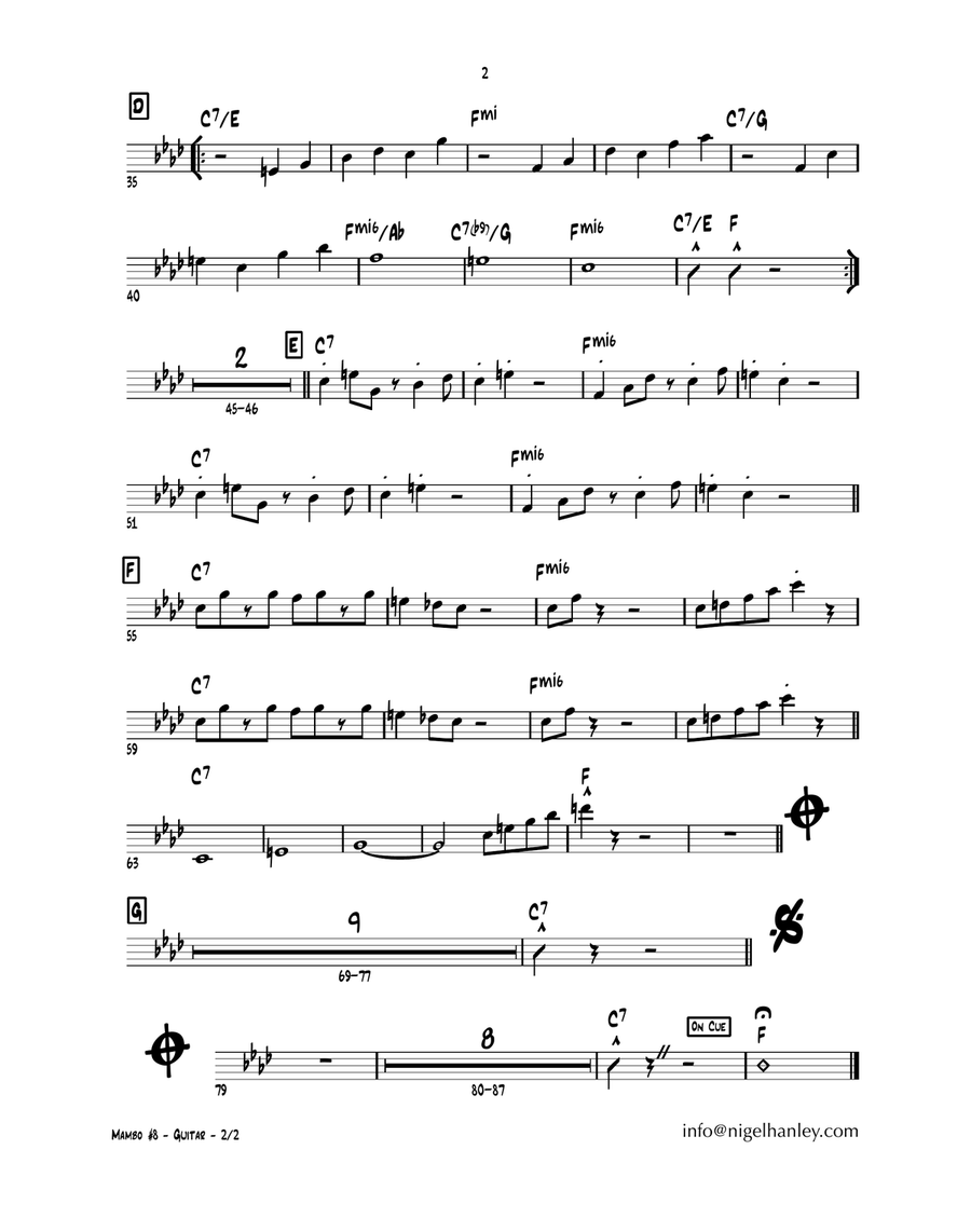 Mambo #8 Jazz Ensemble scores gallery preview page 2