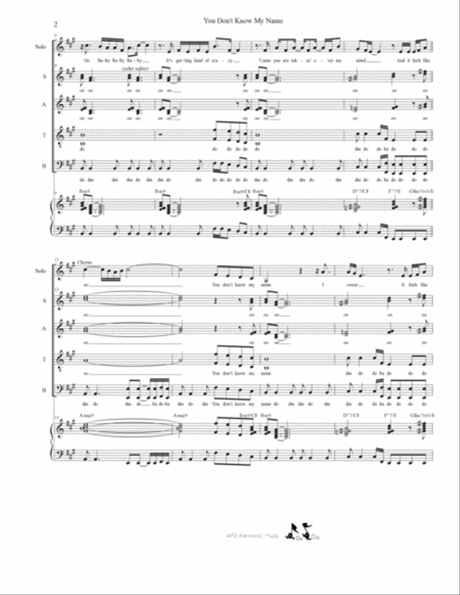 You Don't Know My Name Divisi scores gallery preview page 2