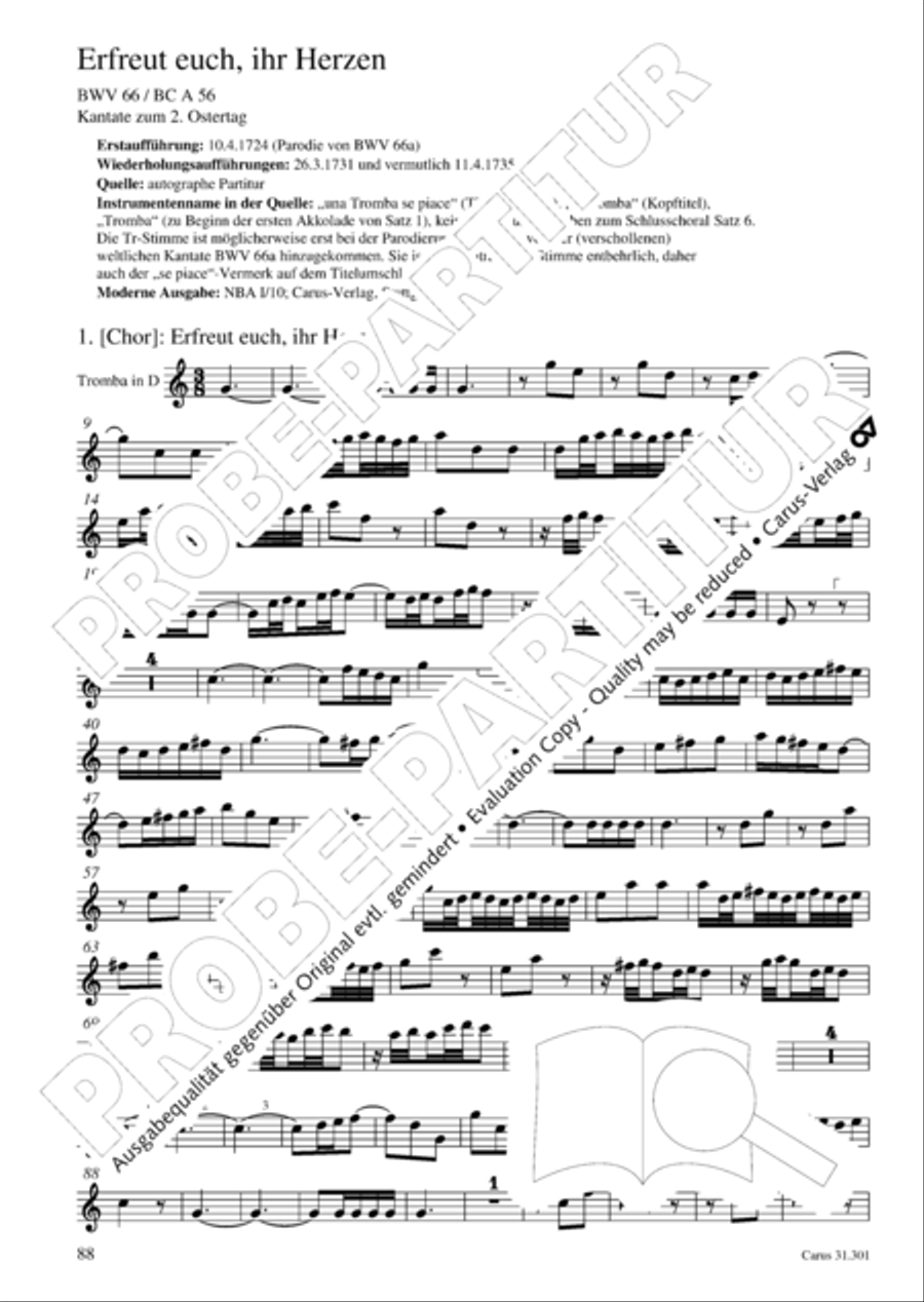 Bach for Brass 1: Cantatas I Voice scores gallery preview page 97
