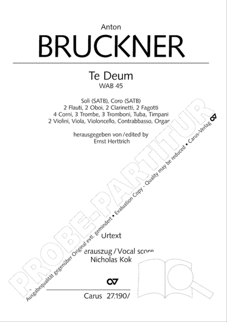 Te Deum 4-Part scores gallery preview page 2