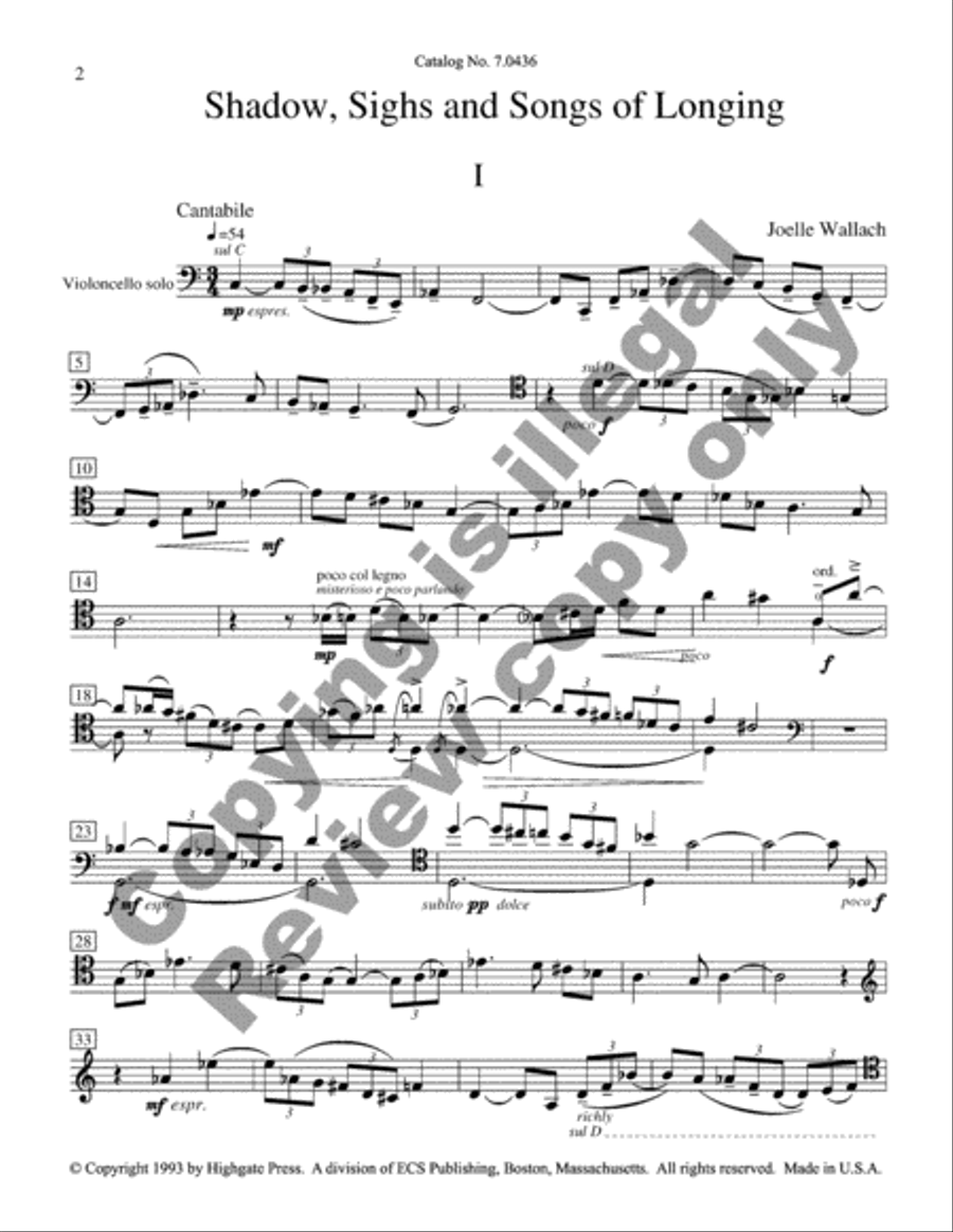 Shadows, Sighs and Songs of Longing Chamber Orchestra scores gallery preview page 3