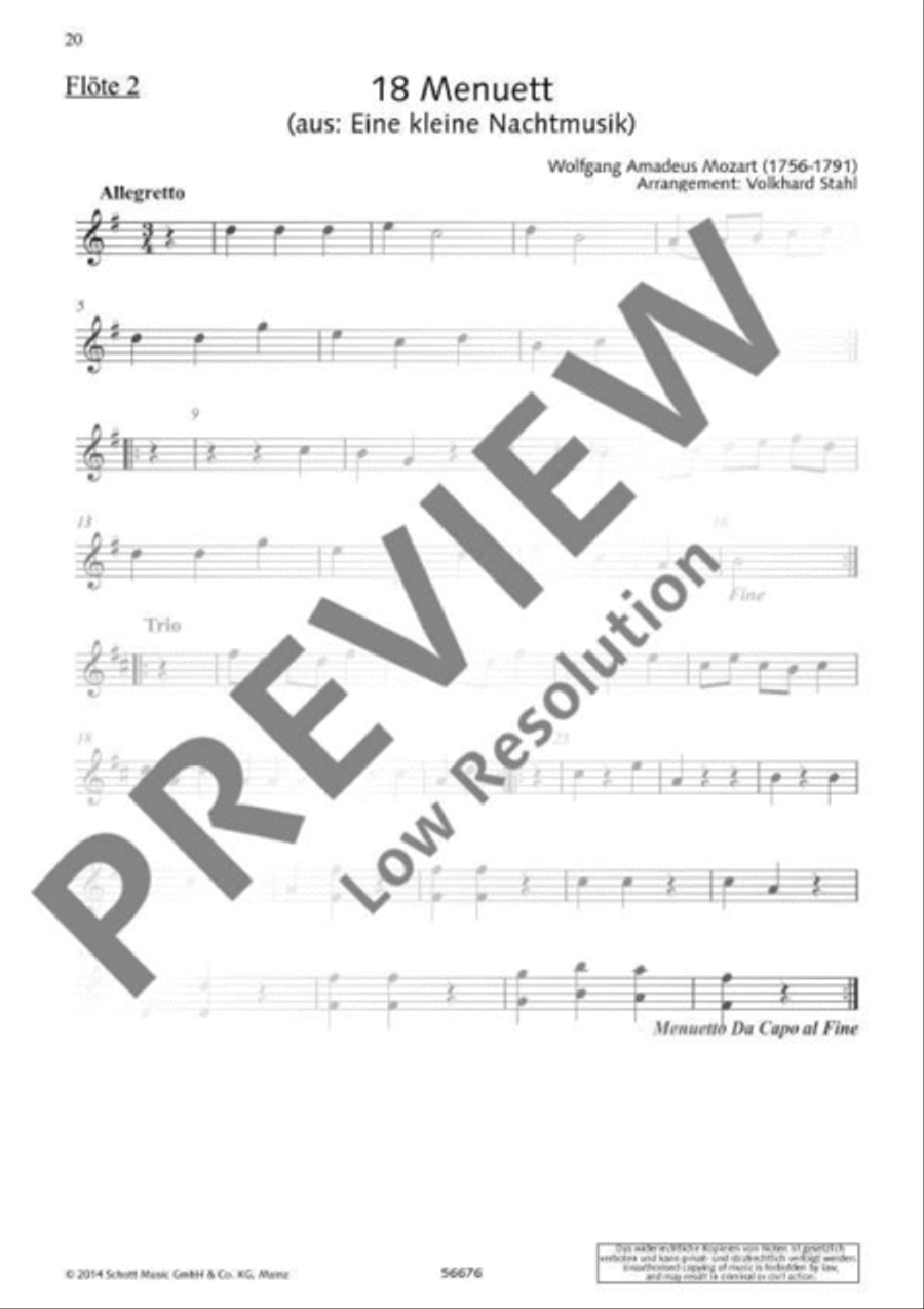 Eine kleine Nachtmusik Bassoon scores gallery preview page 5