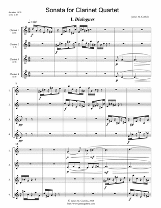 Guthrie: Sonata for Clarinet Quartet