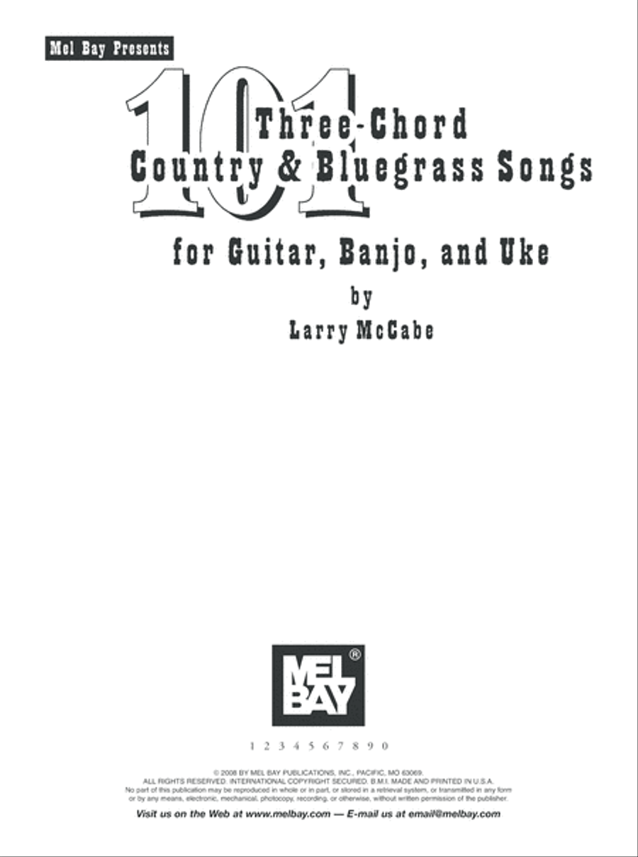 101 Three-Chord Country & Bluegrass Songs Acoustic Guitar scores gallery preview page 7