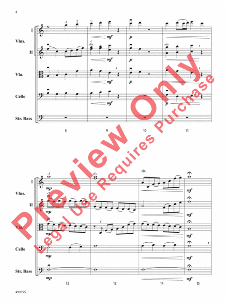 A Tender Moment in Time String Orchestra scores gallery preview page 5