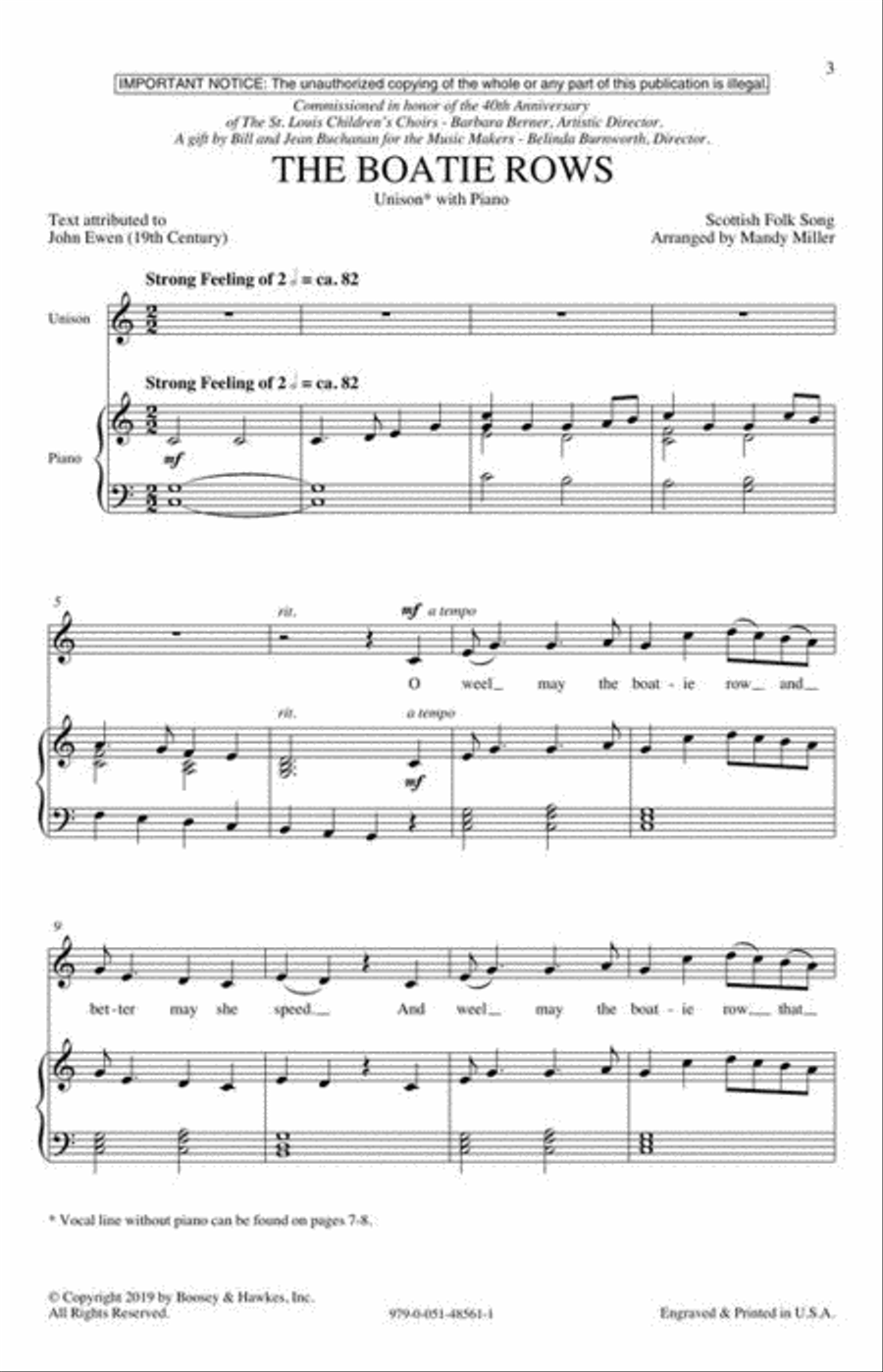 The Boatie Rows Unison Choir scores gallery preview page 4