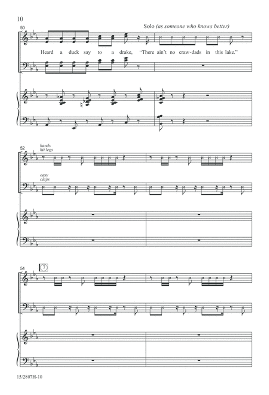 The Crawdad Song The Crawdad Song 4-Part scores gallery preview page 11