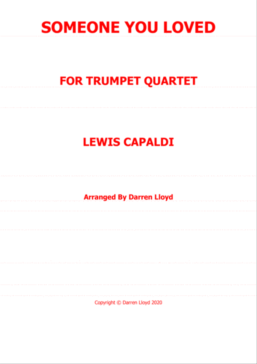 Someone You Loved Brass Ensemble scores gallery preview page 1